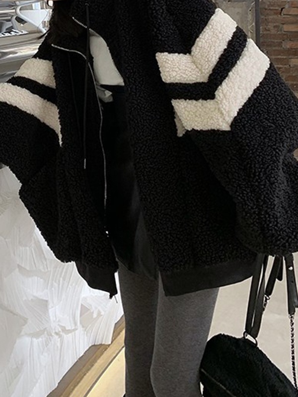 Lambswool Stripe Splice Jacket-2