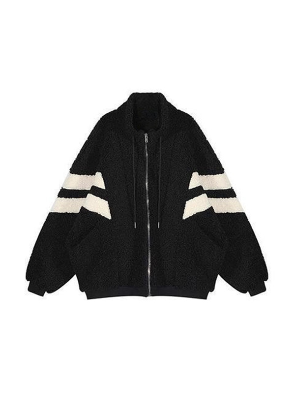 Lambswool Stripe Splice Jacket-4